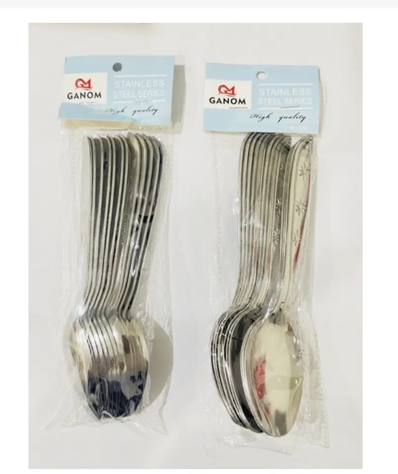 KSL - SENDOK MAKAN STAINLESS STEEL TEBAL / GARPU STAINLESS STEEL TEBAL ISI 12PCS / 1 LUSIN Teh Kitchenware