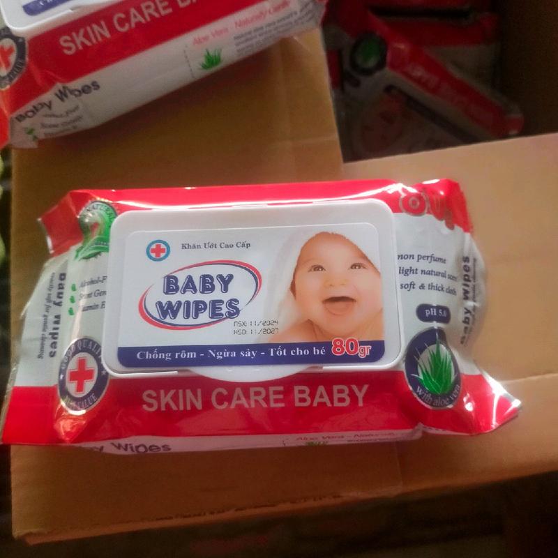 20 gói khăn ướt baby WIPES 80g- mùi dịu nhẹ cho bé Voi 3