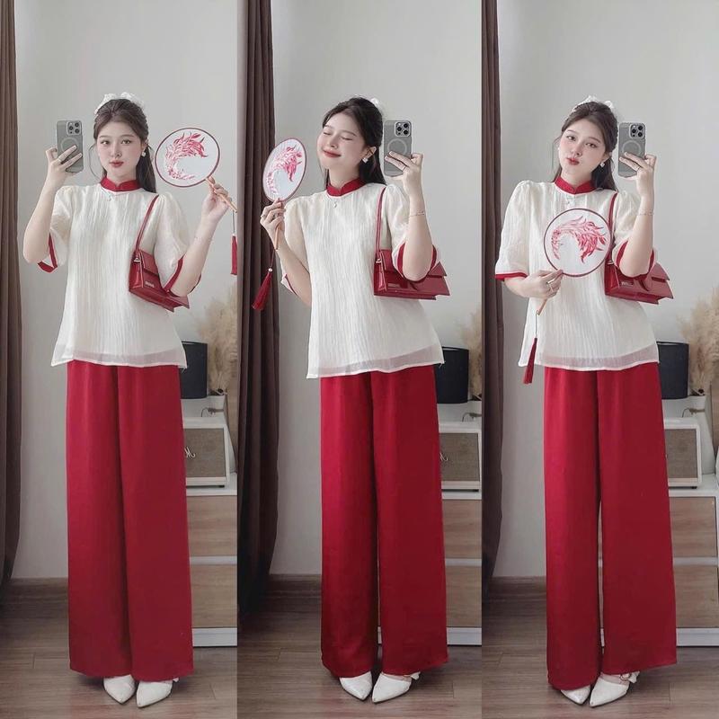 thời trang bigsize 60-100kí đồ lam phong cánh đi chùa bộ áo tơ 2 lớp phối quần đũi cao cấp Nữ