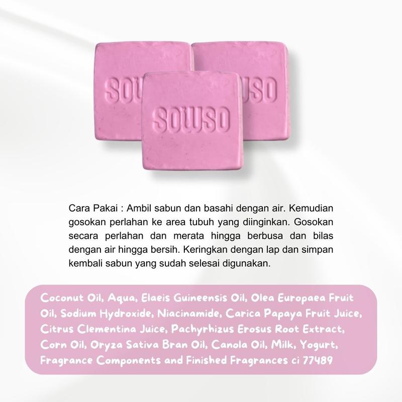Sowso Extra Pure Brightening Body Soap with niacinamide sabun mandi pemutih pencerah kulit 3
