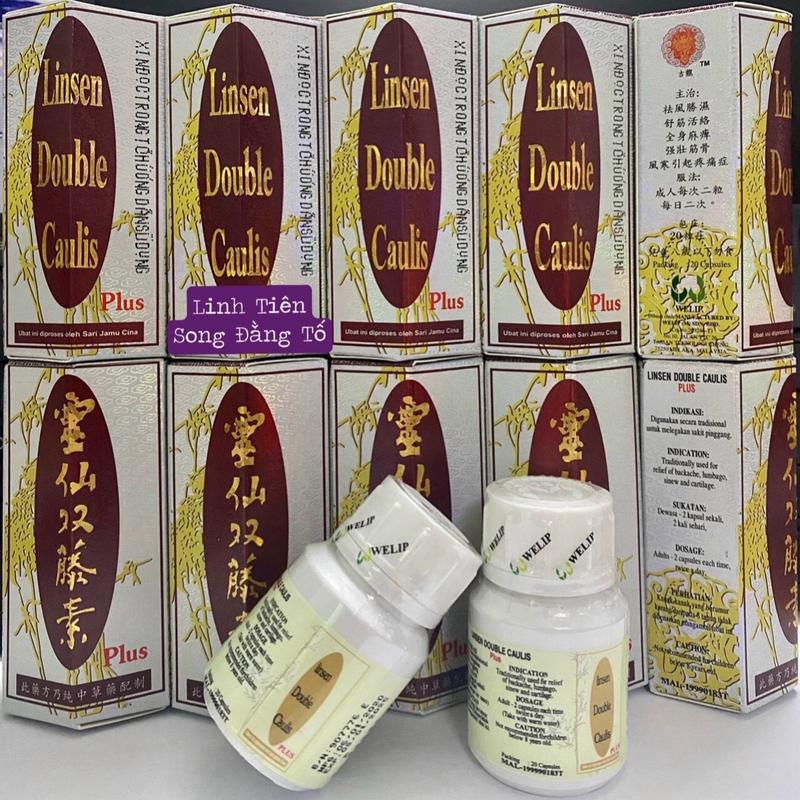  Xương khớp gout Linh Tiên Song Đằng Tố LINSEN DOUBLE CAULIS  Hộp 1 chai 20 Viên  