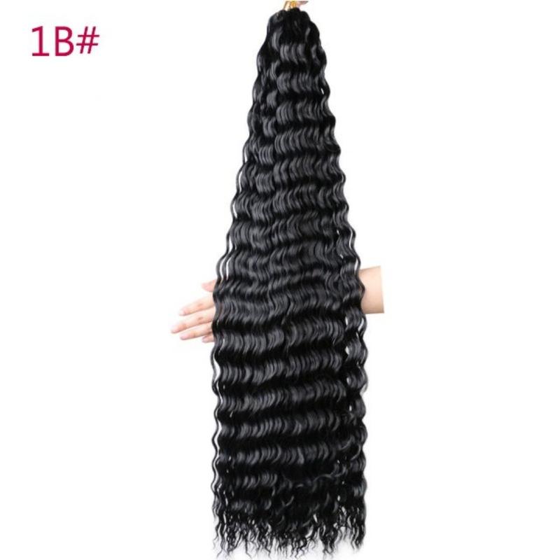 DIY Freetress Deep Twist Crochet Hair Ombre Afro Curls Synthetic Crochet Hair Long Curly Crochet Braiding Hair Extensions African 5