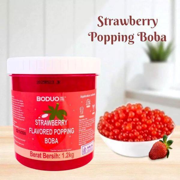 Gambar Boduo Flavored Popping Boba 1.2 KG - Strawberry dari Tadi Pagi Coffee Roastery Kota Depok 5 Tokopedia