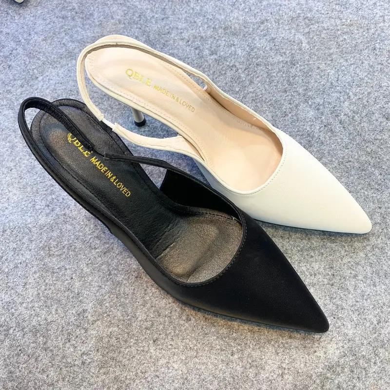 High heel_ giầy cao gót 9p mũi nhọn trơn chất liệu da nhung mềm mại (Fom chuẩn size) 2