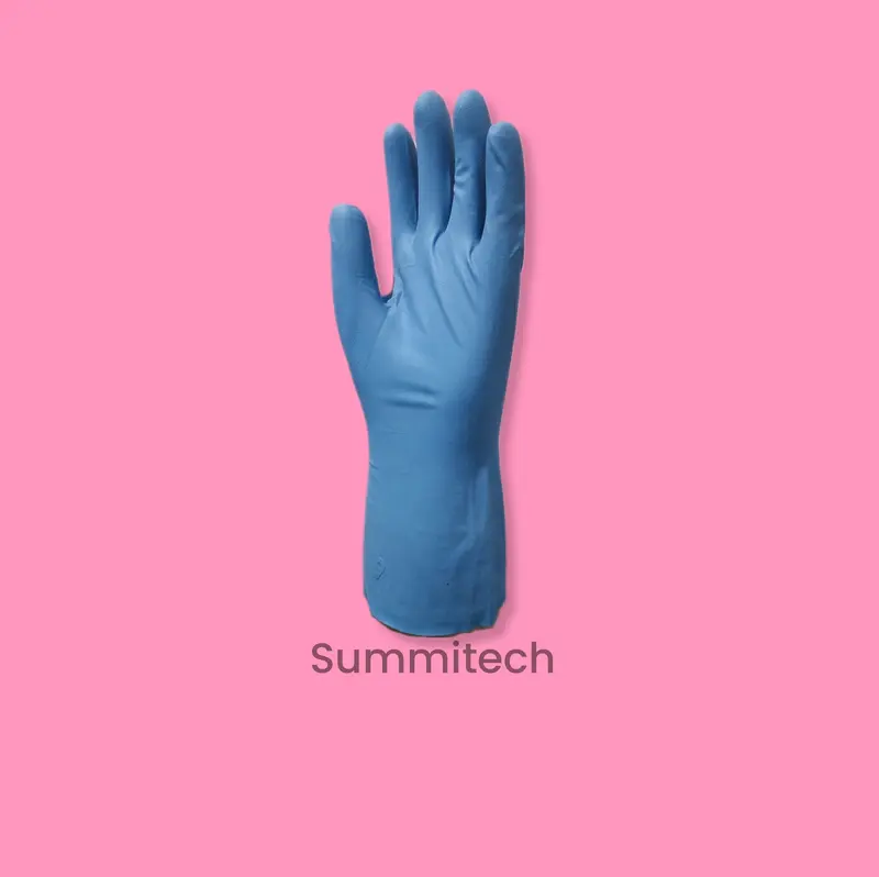 SARUNG TANGAN NITRILE RUBBER SUMMITECH TYPE GI-U-07C buah cleaning Lengan Panjang Rumah Tangga Minyak selop  tangan karet 3