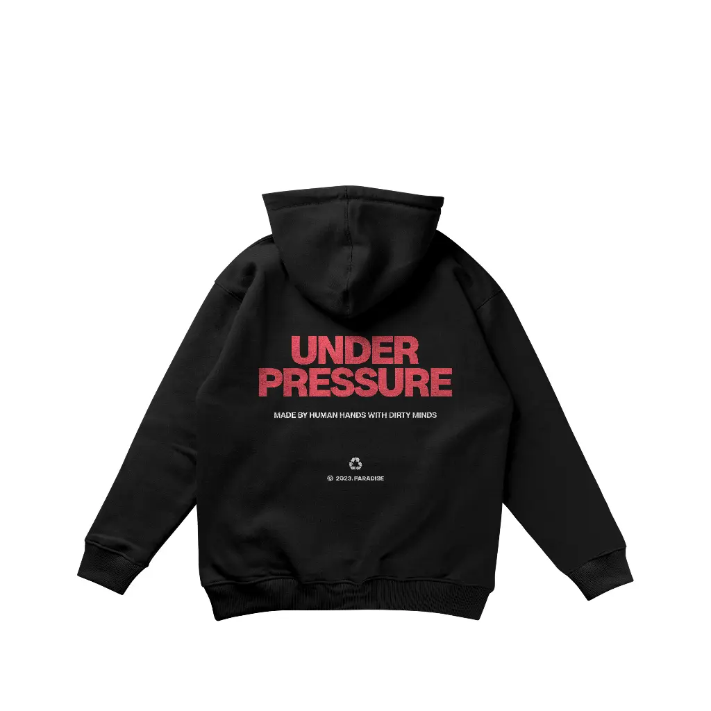 MRJN - Black Hoodie Dirty Mind Sweater Tebal Pria