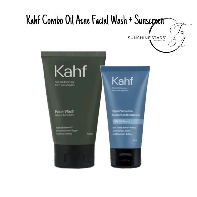 Kahf Combo Oil Acne Facial Wash & Sunscreen 0