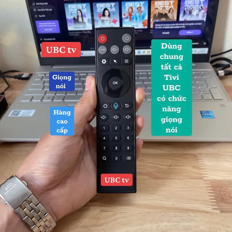 Remote điều khiển Tivi UBC giọng nói đa năng 0