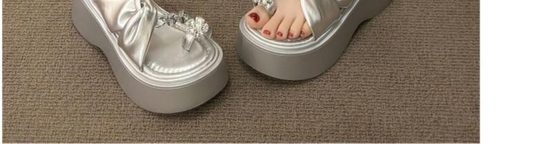Product Introduction of Dép Đế Độn Đế Dày, Dành Cho Nữ, Thời Trang Mới Mùa Hè 2024, Dép Cao Gót, Lười Biếng, đính đá, Thích Hợp Mặc Với Váy 15