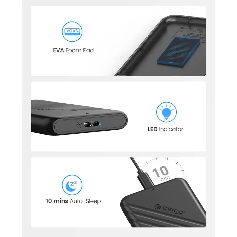 Box Ổ Cứng di động hdd ssd 2.5 inch Hard Drive Enclosure USB 3.0 - Bảo Hành 12 Tháng 3