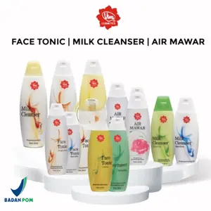 Viva Cosmetics Milk Cleanser dan Face Tonic 100mL Air Mawar Susu Pembersih Toner Penyegar Perawatan Muka Berminyak Wajah BPOM