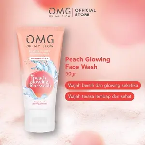 ￼OMG OH MY GLOW Peach Glowing Face Wash 50 gr / 9 gr