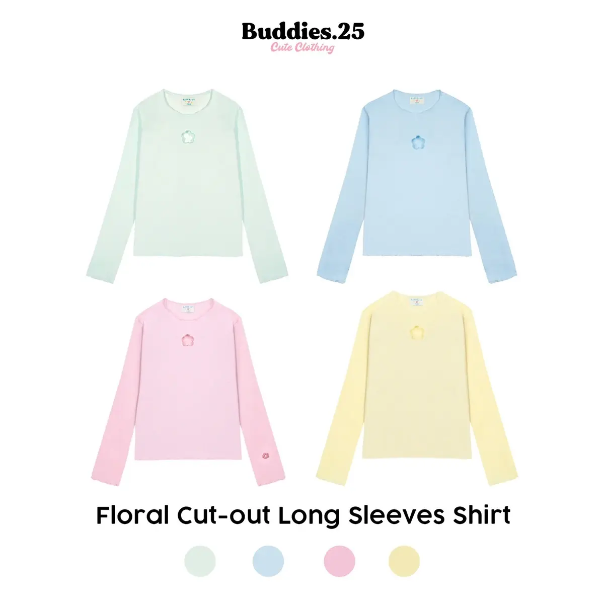 BUDDIES | Nancy Top | Áo Thun Kiểu Khoét Hoa Cá Tính