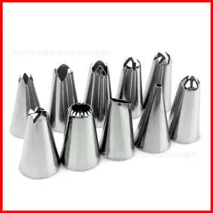 ID HOME 12 PCS Set Silicone Cream Reusable Pastry Bag+10 Nozzle Set Alat Dekorasi Kue 5