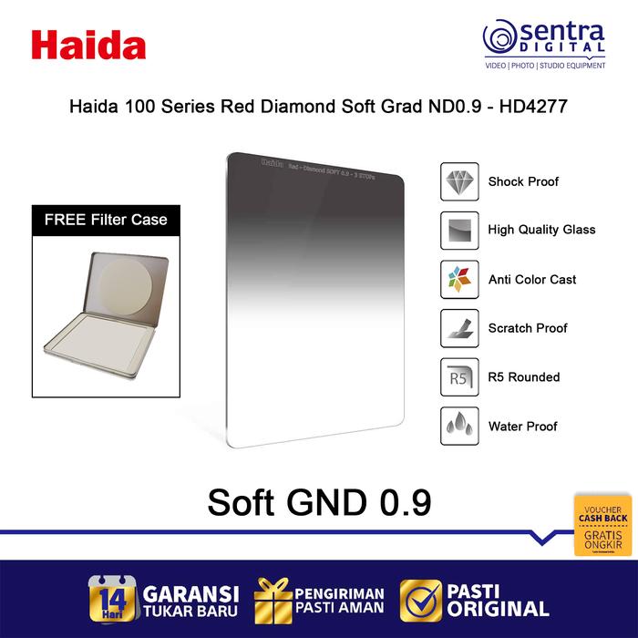 Gambar Haida 100 Series Red Diamond Soft Grad ND0.9 GND 8x 3 Stop - HD4277 - Soft GND 0.9 dari Sentra Digital Kota Surabaya 5 Tokopedia