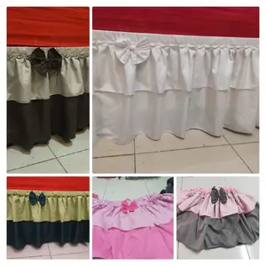Penutup kolong bedskirt kombinasi 2 warna ti 30/35/40