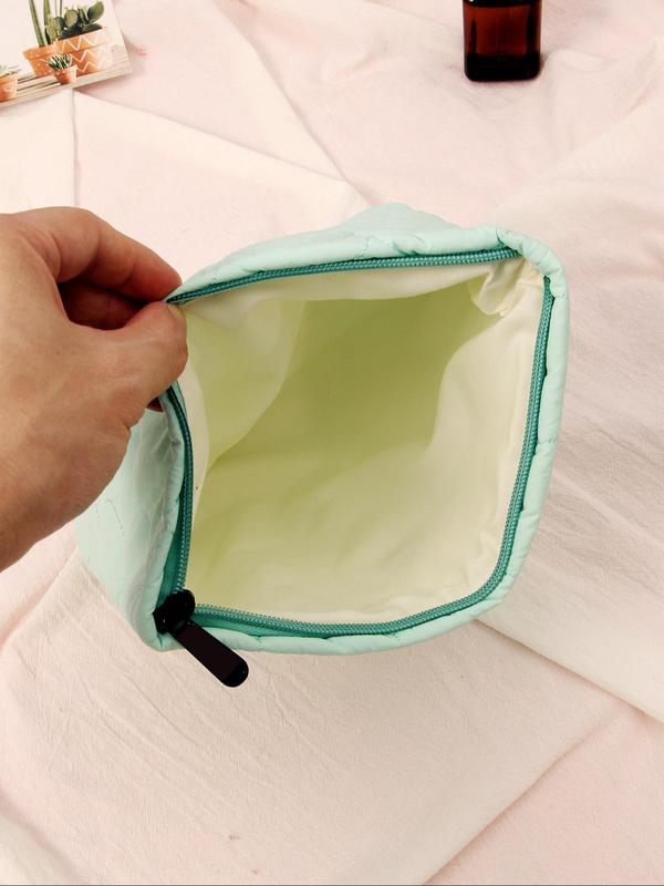 Quilted Heart Pattern Cosmetic Bag, Lightweight Simple Clutch Bag, Travel Essentials, Travel Small Cosmetic Case Accessories 7