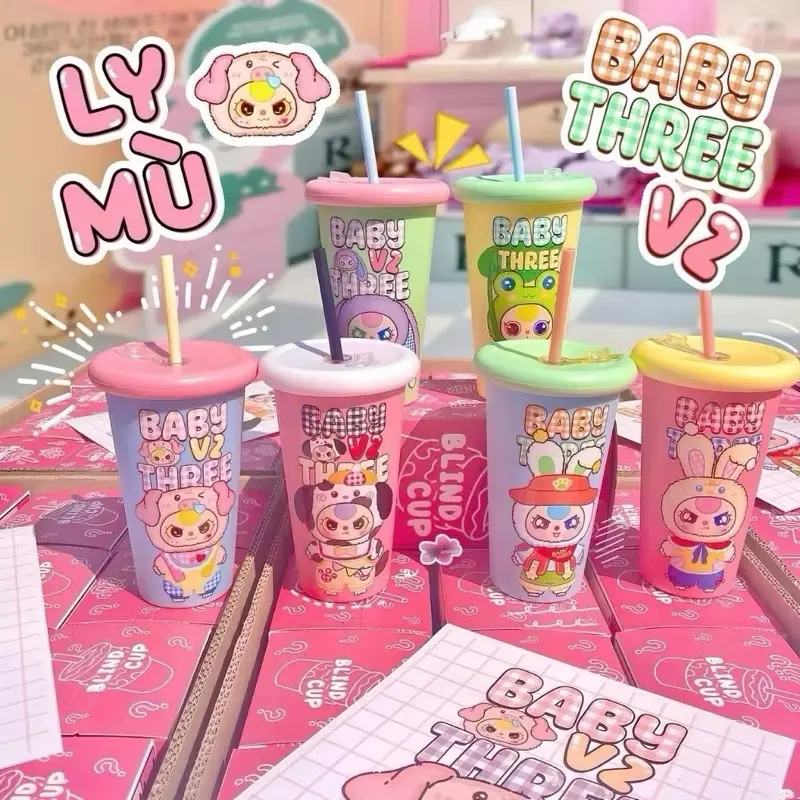 [ Sẵn Hàng cho 8-3] BLIND CUP (ly mù) BABYTHREE in 3D nổi DTF UV  EVE Story