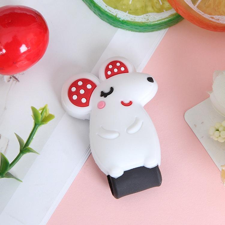 Product Introduction of PVC soft rubber earphone nail buckle winding device button storage device snap button earphone cable manager hub 16