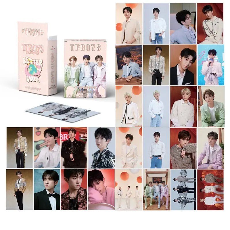 Set 50 Tấm Thẻ Ảnh LOMO TFBOY hologram 0