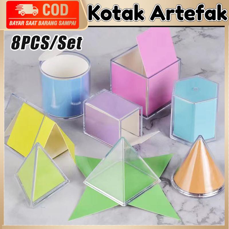 8Pcs/Set Mini 3D Geometry Block Balok Alat Peraga Matematika - Shop ...