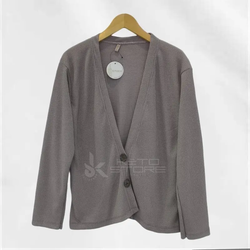 outer panjang wanita lengan panjang kancing bahan waffle OTR 05 KCG Casual Nyaman Knitwear 5
