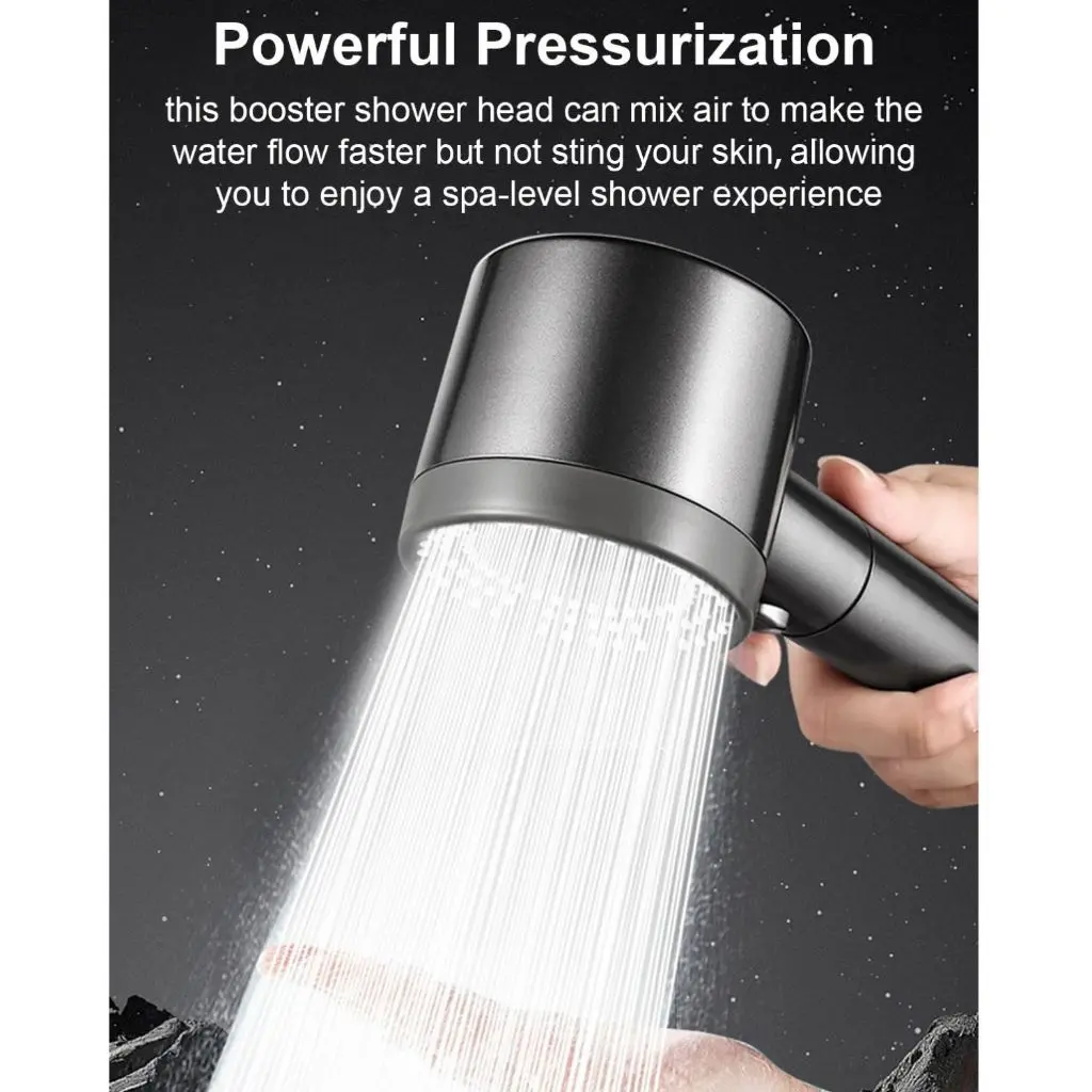 5 Modes Shower Head High-Pressure Water Saving Filter Spray Showerhead Bathroom Universal Handheld