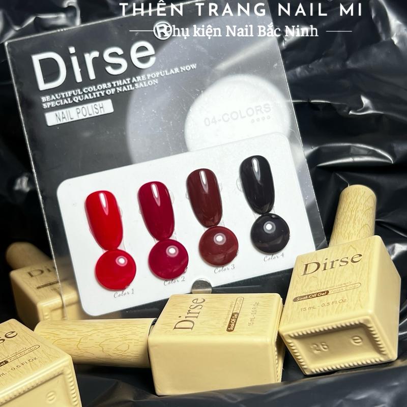 Set sơn gel đỏ DIRSE 4 màu Tặng kèm bảng màu nữ women