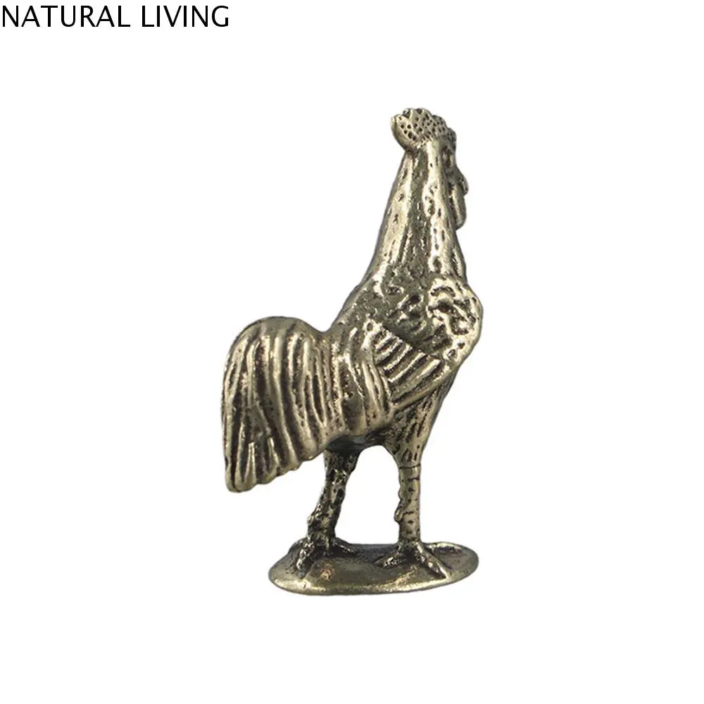 Portable Twelve Zodiac Rooster Miniatures Brass Rooster Brass Rooster Antique Rooster Figurines Desktop Decor