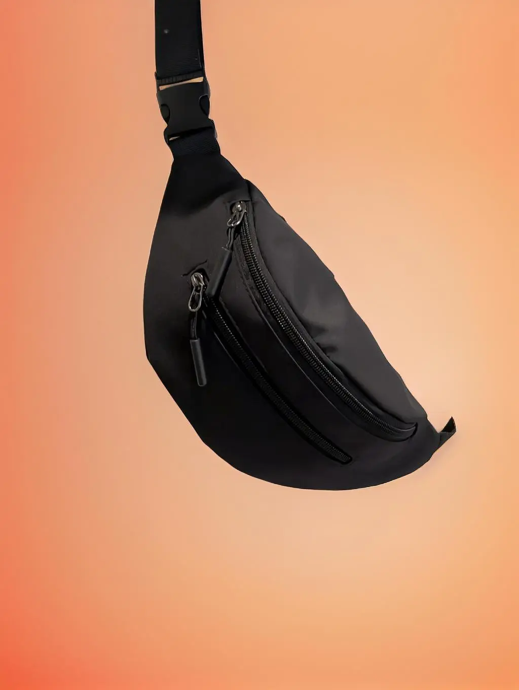 2025 New Stylish Men's Minimalist Zipper Bum Bag, Casual Trendy Crossbody Bag, Fashion Sporty Lightweight Sling Bag with Adjustable Strap for Daily Use
