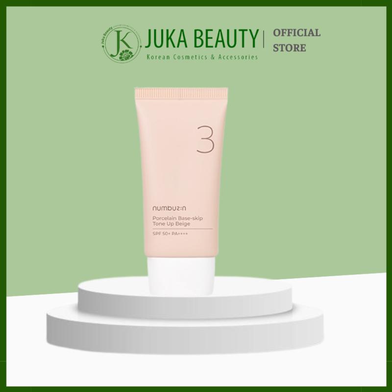 Kem chống nắng Numbuzin Porcelain Base Skip Tone Up Beige No.3 50ml Skincare Làm Đẹp Da