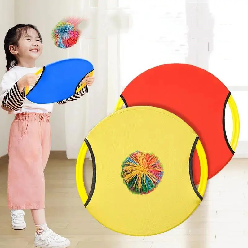 Throwing Ball Funny Kids Toy Racket Catch Ball Outdoor Game Funny Ball Toy Parent Child Easy Interactive Outdoor Sports Games
