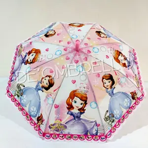 (007B)De'Ombrello! Payung PVC Anak Motif Kartun Lucu  Full Print Renda Printing/Payung Anak/Payung Lucu