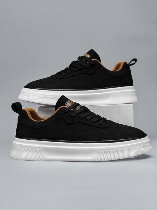 Men's Casual Lace Up Low Top Sneakers, Fashionable Comfortable Sports Shoes, Male All-match Round Toe Shoes for Daily Wear 4