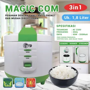 COD Magic Com Rice Cooker Penanak Nasi Yamakawa TD 1,8 L Liter Anti Lengket
