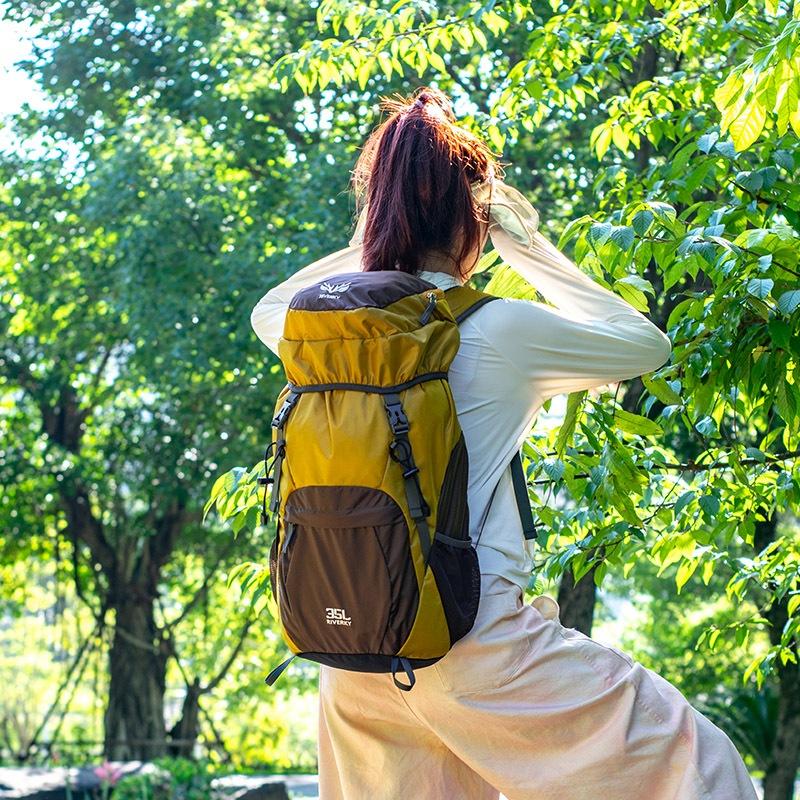 35L outdoor foldable large capacity mountaineering bag lightweight hiking backpack 1