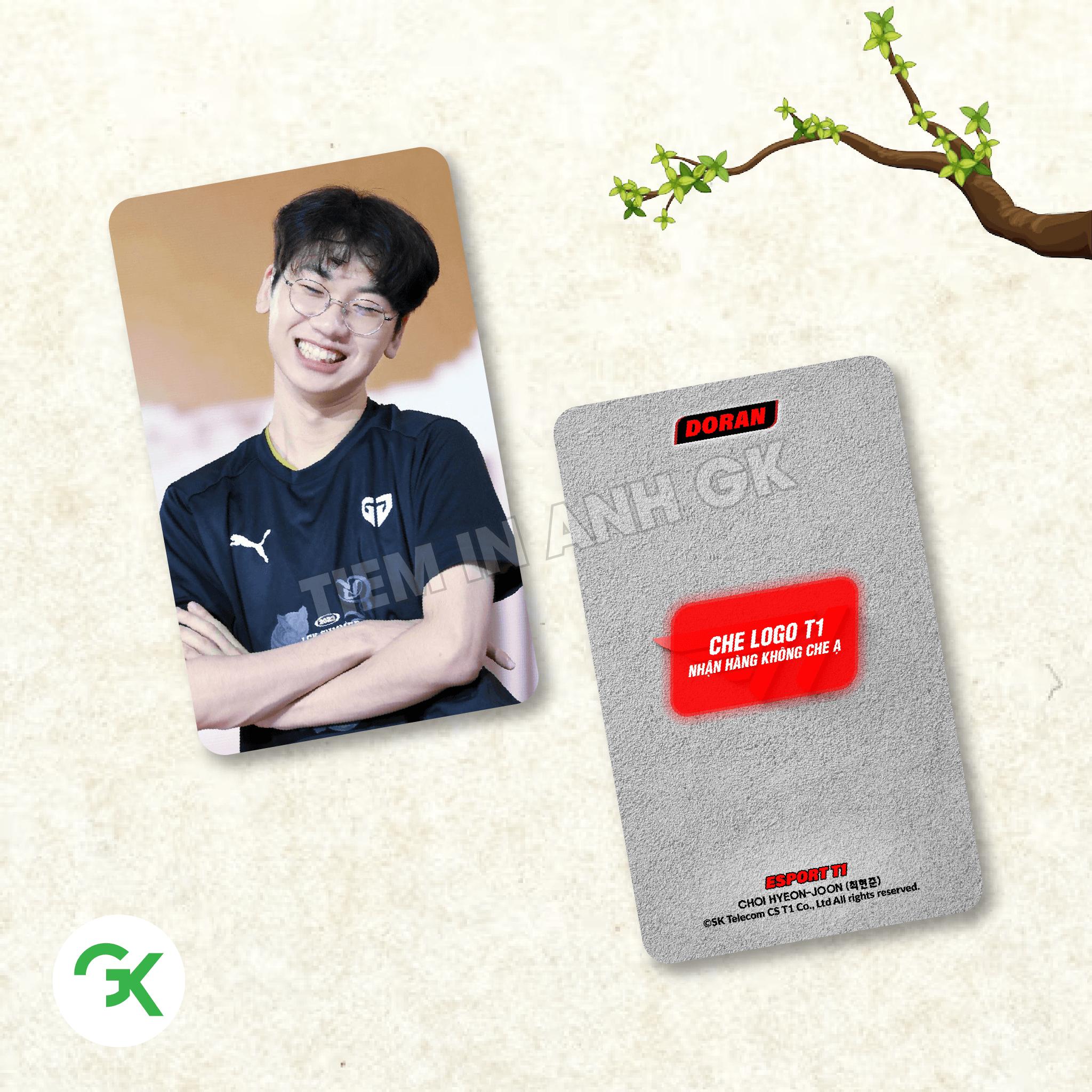 Photocard DORAN (P1) - Esports T1 LOL - Liên Minh Huyền Thoại - Size 5 ...