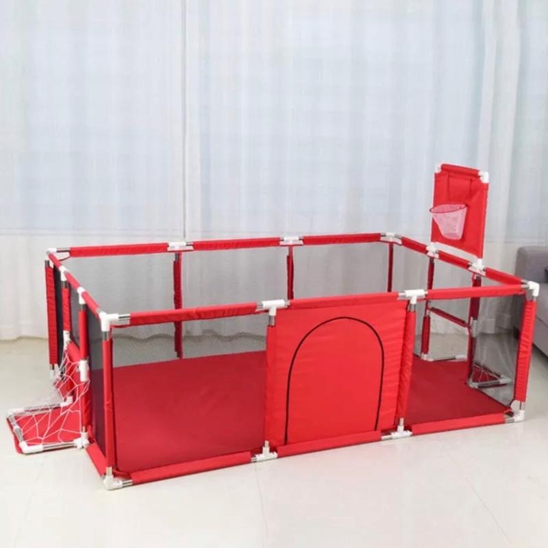 (Kèm 10bóng)Quây bóng hình CHỮ NHẬT, có giỏ bóng rổ có cầu môn chắn bóng. Đồ Chơi