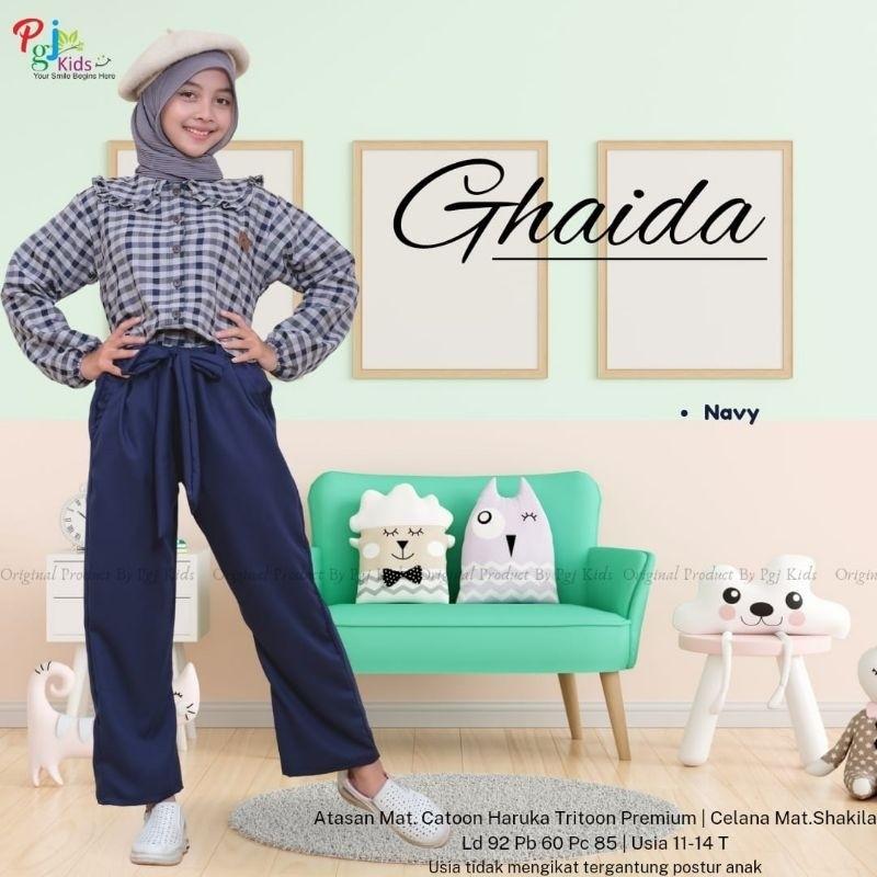 Ghaida Vol 6 Set Atasan + Celana Anak Perempuan Usia 11-15 tahun Set Kulot Anak Perempuan Remaja Original Pgj 5