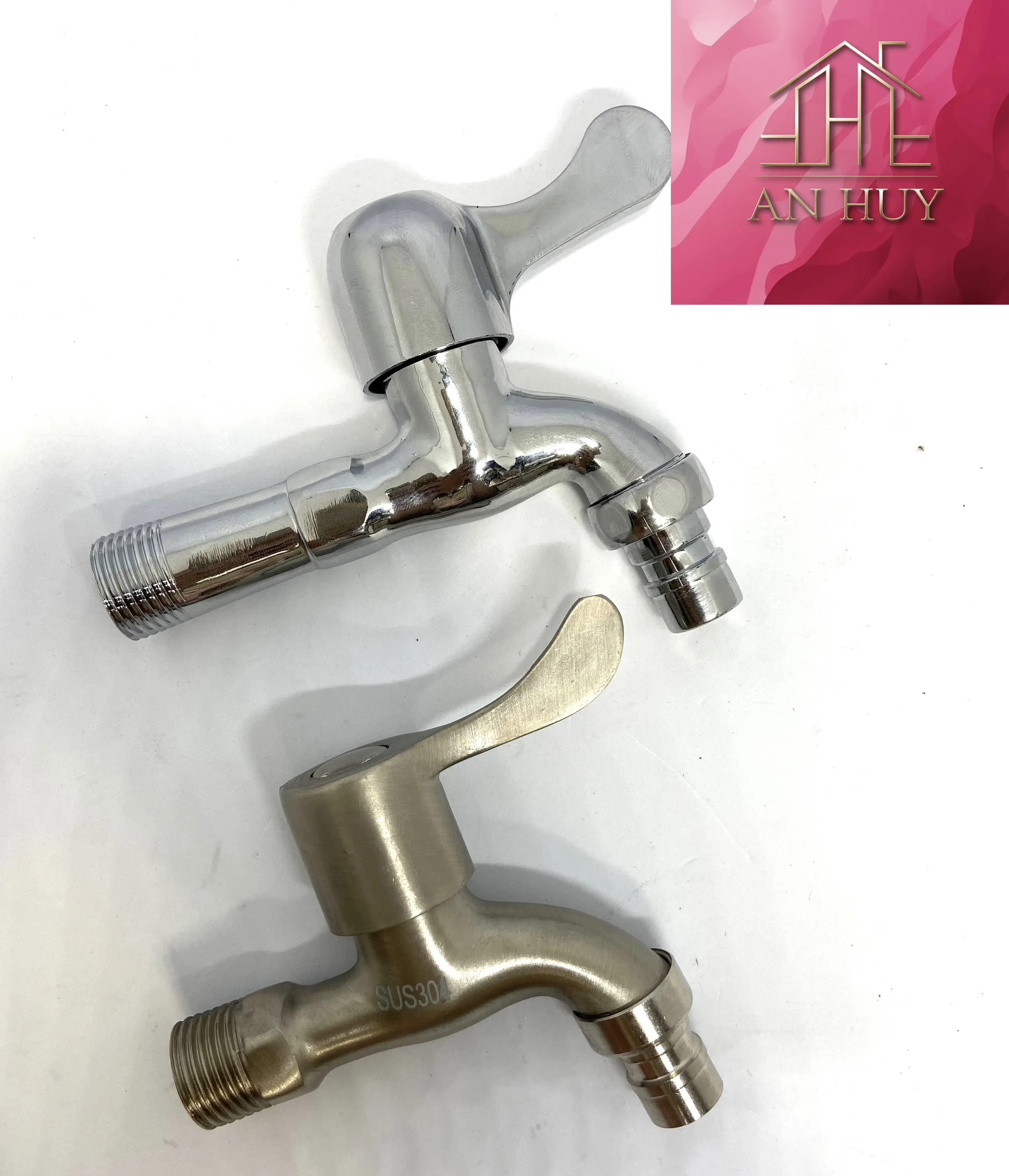 Vòi nước, vòi hồ tay gạt Inox SUS304 cao cấp