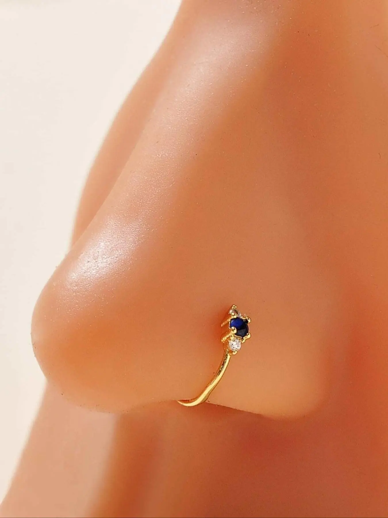 Rhinestone Decor Nose Ring, Fashion Body Jewelry For Women & Men, Girl's & Boy's Temperament All-match Accessory