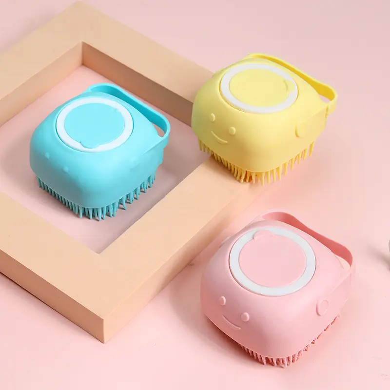 Bàn Chải Làm Sạch Đa Năng, Xuyên Biên Giới, Bàn Chải Tắm Silicon, Dụng Cụ Chà Bóng, Thích Hợp Để Rửa Lông Thú Cưng, Dụng Cụ Hữu Ích, Thích Hợp Cho Chó, Mèo Và Tóc Em Bé bao  tay  tắm  chó dog  vacuum  brush nose  cleaning  cat cây  son  của  chó