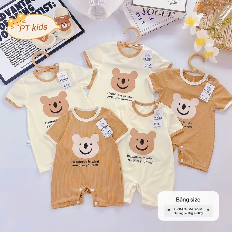 Combo 2 Chiếc Body Đùi Tăm Lạnh Mềm, Mát Cho Bé 3-9kg ( 2chiếc 2 màu) 1