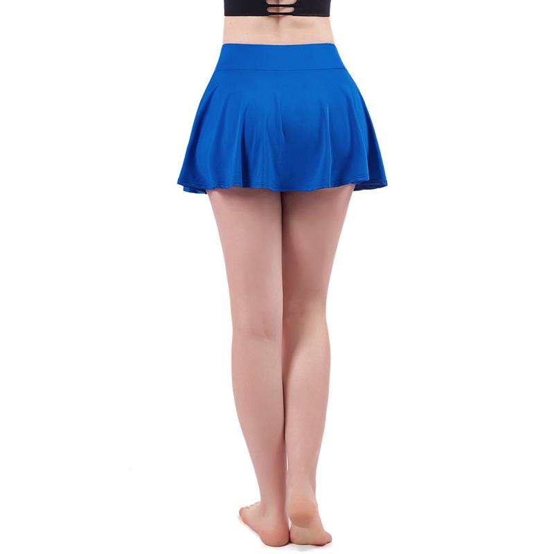 Fake Two-Piece Nude Feel Yoga Culottes Women's Summer Quick-Drying Running Fitness Tennis Skirt Training Sports Short Pants 2