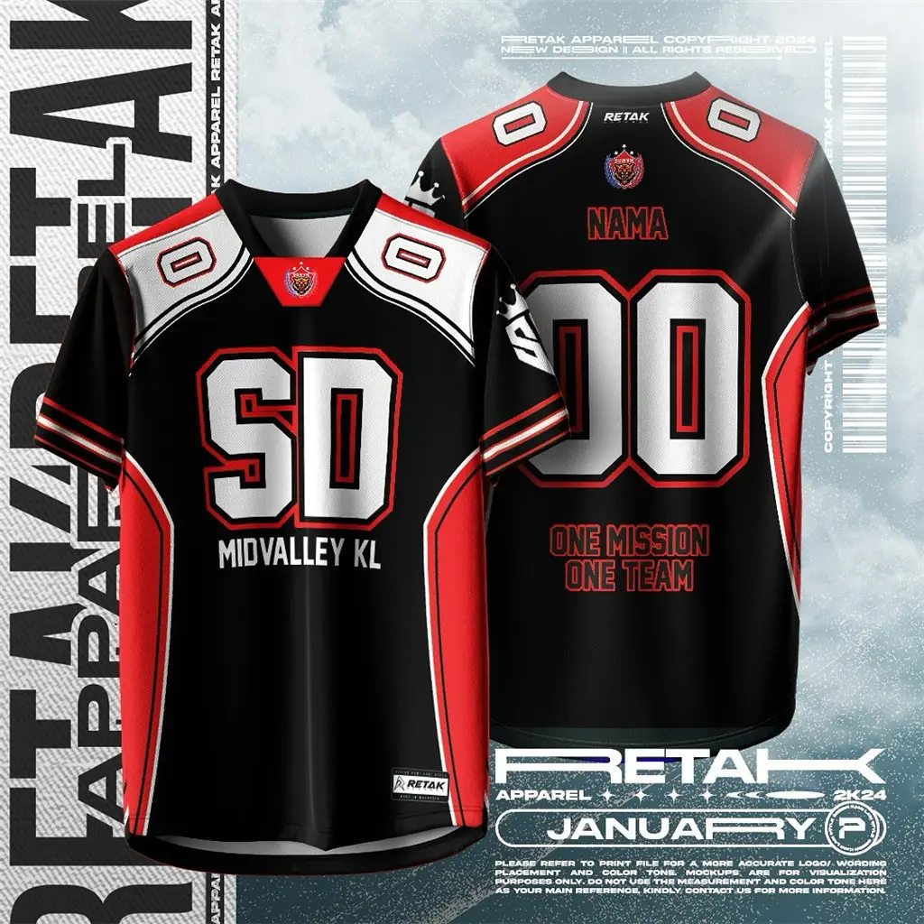 【free DIY Custom & Namenumber】 Baju 2024 Full SublimationT-shirt NFL CustomizedNameNumber NFL Jersey Premium Breathable Large Size+ Mesh