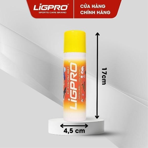 Product Introduction of Chai xịt khử mùi giày nano bạc LIGPRO 200ml Loại bỏ vi khuẩn có hại giúp ngăn mùi mồ hôi Hương quế cực lưu hương -NPP Ch 58