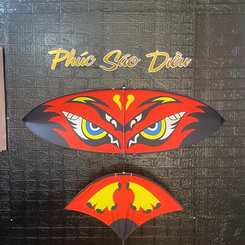 Diều lắp ghép 1m70 áo vải in nhiệt các mẫu full carbon kèm dây 300m