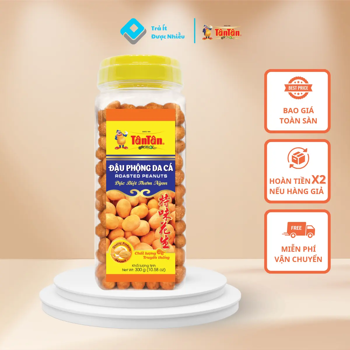 Đậu Phộng Da Cá Tân Tân 300g Snack Ăn Vặt