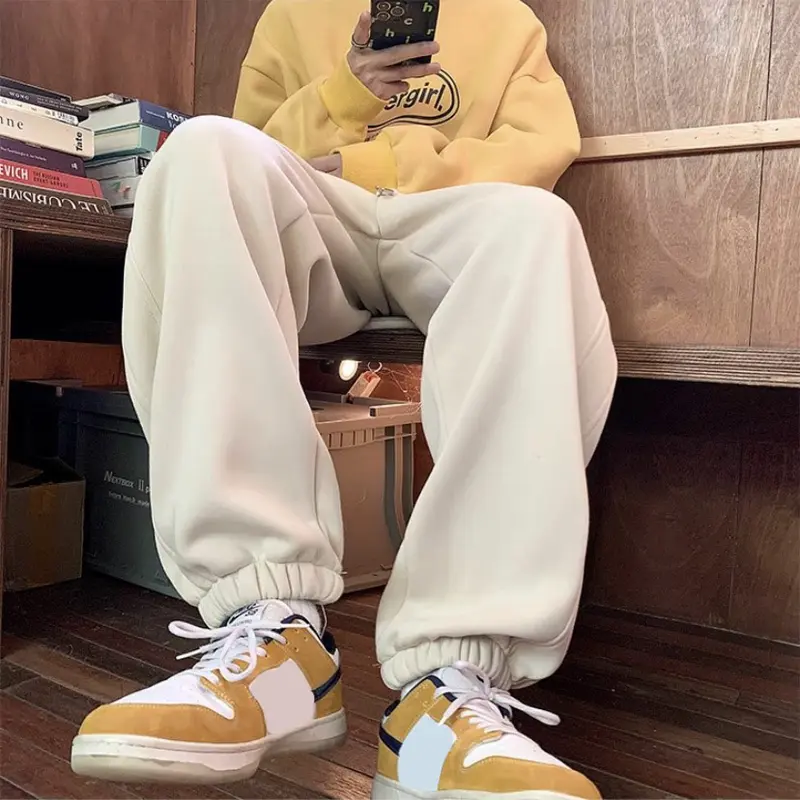 Quần Jogger Nỉ Bông Thu Đông Logo ORIGINAL  Unisex - Quần ống rộng dáng suông Bo Gấu Dày Dặn Ấm Áp 7