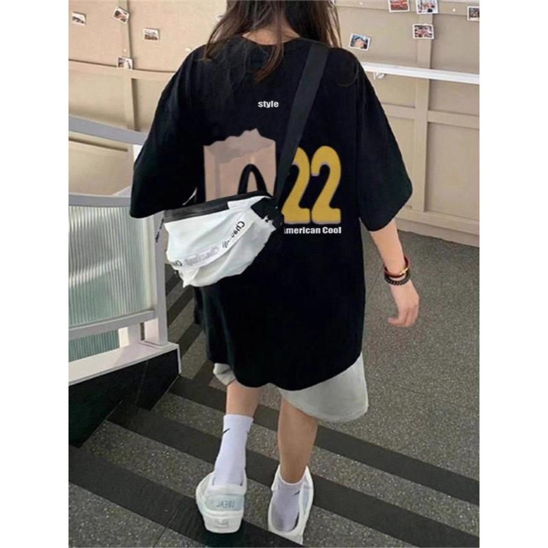2025 [33000 People Collect This Brand] 100% Cotton National Fashion American Letter Short Sleeve T-shirt Men's Summer 2025 New Design Sense Niche Half Sleeve Top 3